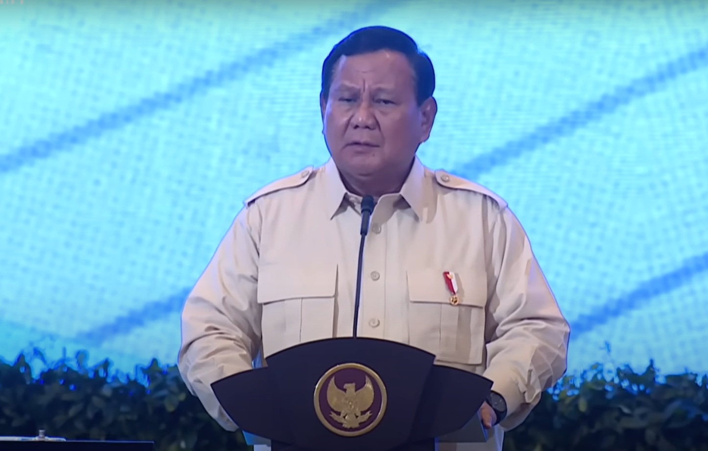 Presiden Prabowo Subianto saat Rapim TNI dan Polri, Jumat (30/1/2025) (Biro Setpres RI)