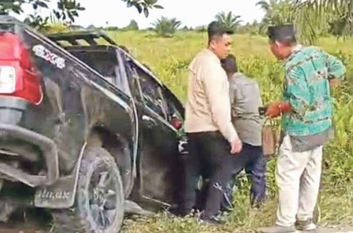 MUSIBAH : Kecelakaan lalu lintas terjadi  di Jalan Ahmad Shaleh ruas Pangkalan Bun menuju Kotawaringin Lama, Rabu (12/02/2025) ISTIMEWA/RADAR PANGKALAN BUN