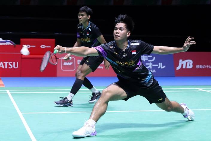Pebulu tangkis ganda Putra Indonesia, Muhammad Shohibul Fikri/Daniel Marthin.