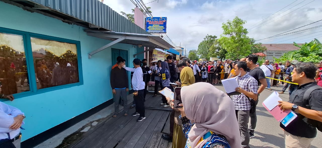 Reka ulang kejadian kasus dugaan penganiayaan Ansyori Muslim