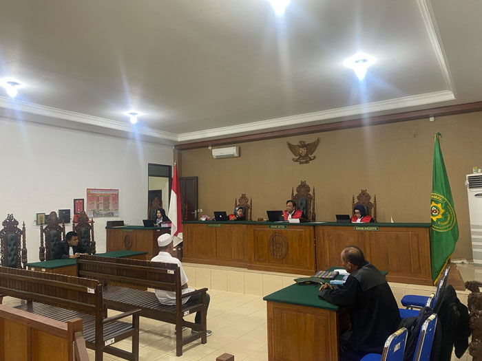 TIPIKOR: Sidang dengan mendudukkan terdakwa Junaidi selaku koordinator lapangan Pasar Karang Mulya.