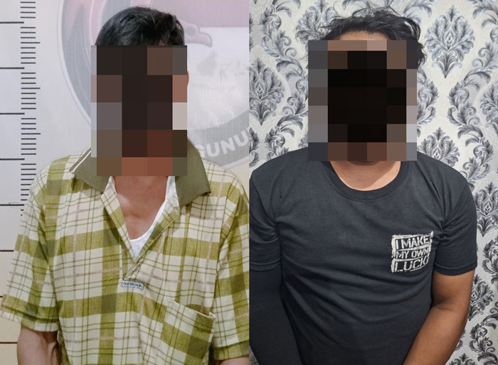 NARKOBA : Tersangka S dan M diamankan di Mapolres Gumas, Kamis (27/02/2025). HUMAS POLRES GUMAS FOR RADAR SAMPIT