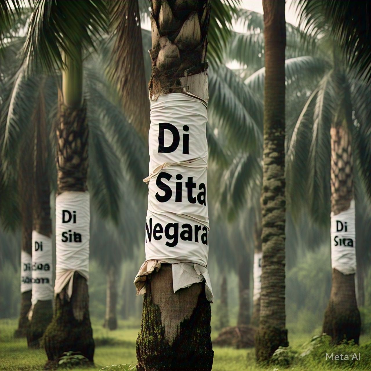 Ilustrasi kebun sawit ilegal