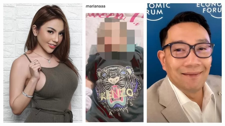 Kolase foto Lisa Mariana dan Ridwan Kamil (jawapos.com)