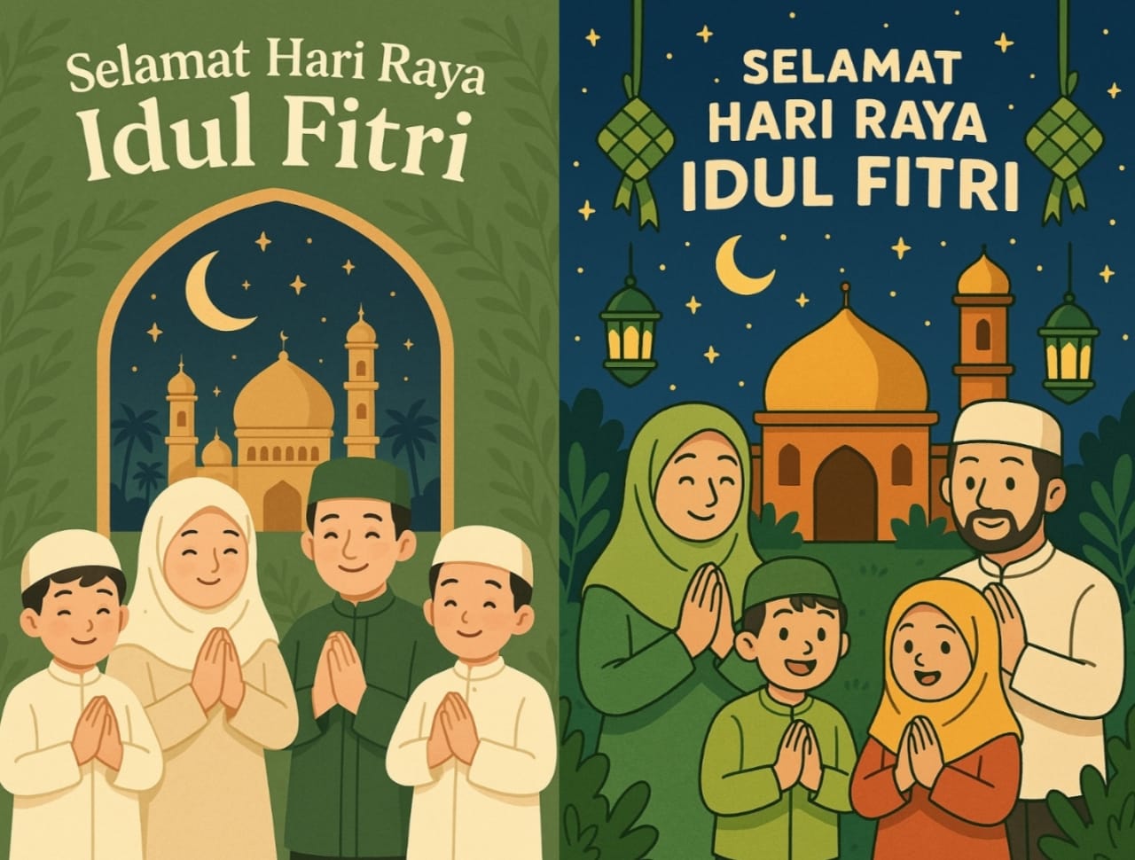 Ilustrasi Idul Fitri (AI)