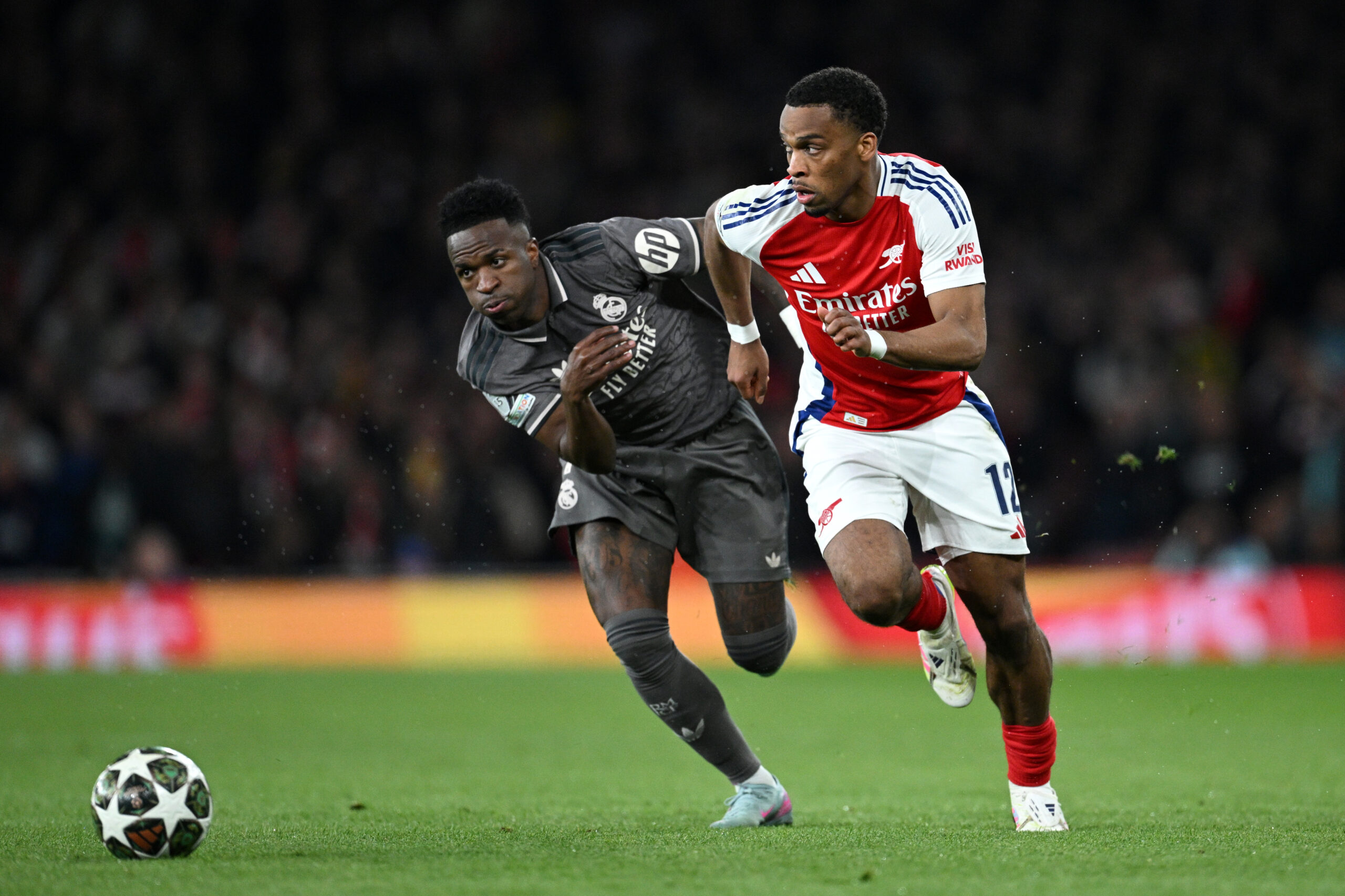 Pertemuan pada leg 1 perempat final Ucl 2024/2025 antara Arsenal vs Real Madrid di London, baru-baru tadi.