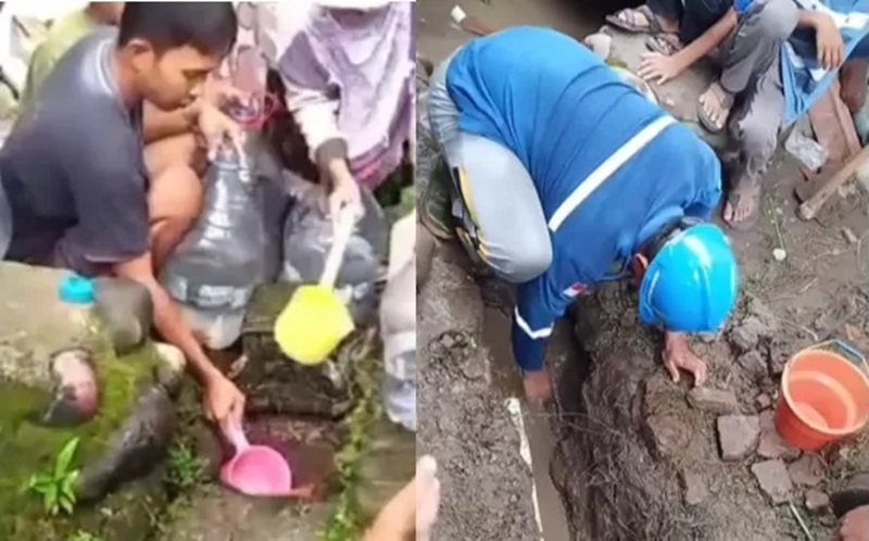 Petugas PDAM memastikan air ajaib tersebut, merupakan air PDAM