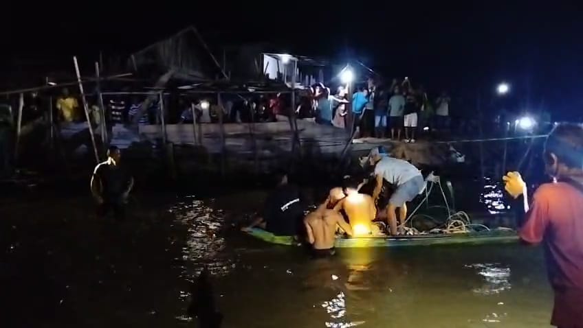 DITEMUKAN: Korban tenggelam di Sungai Arut ditemukan meninggal tak jauh dari lokasi awal korban dikabarkan menghilang.