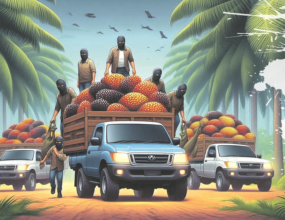 Ilustrasi Penjarah Sawit (AI)