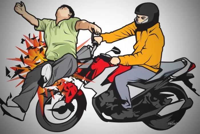 Ilustrasi pejalan kaki ditabrak motor (Ainur Ochiem/Jawa Pos Radar Bojonegoro)