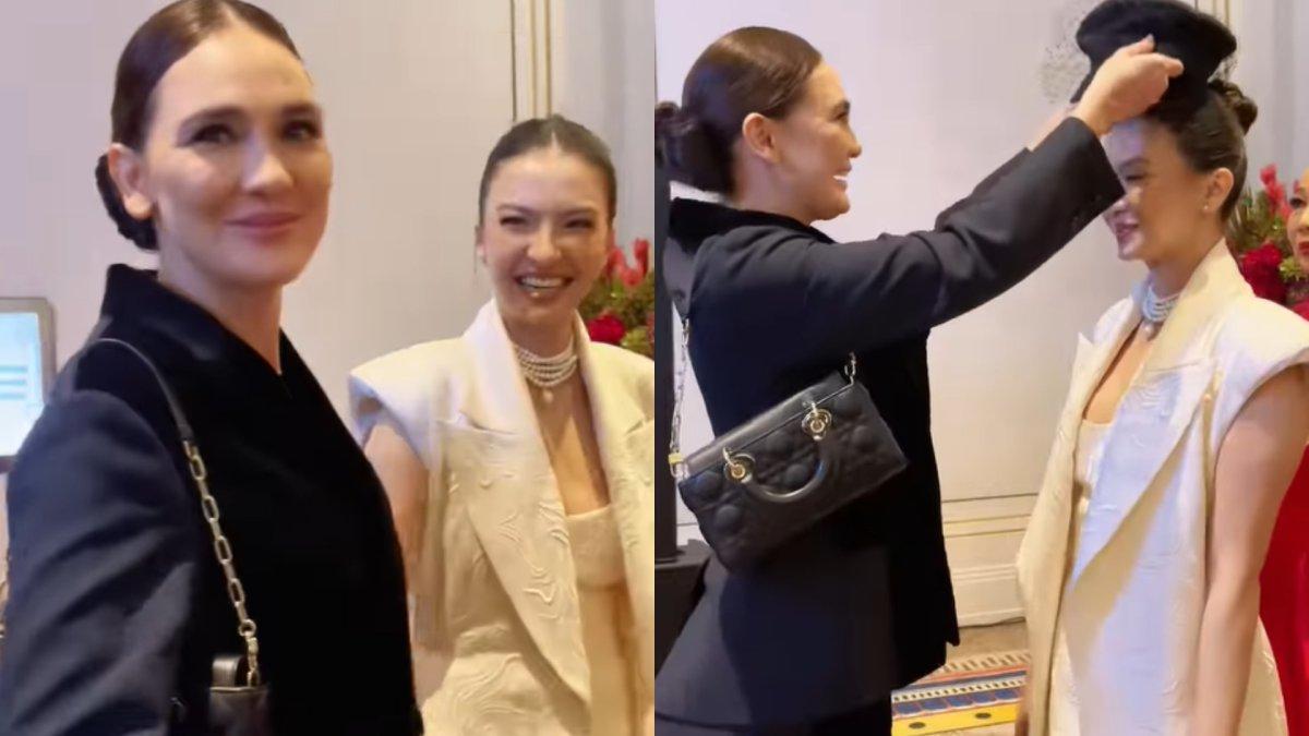 Luna Maya dan Raline Shah saat serah terima &lsquo;jabatan&rsquo; Presiden Jomblo