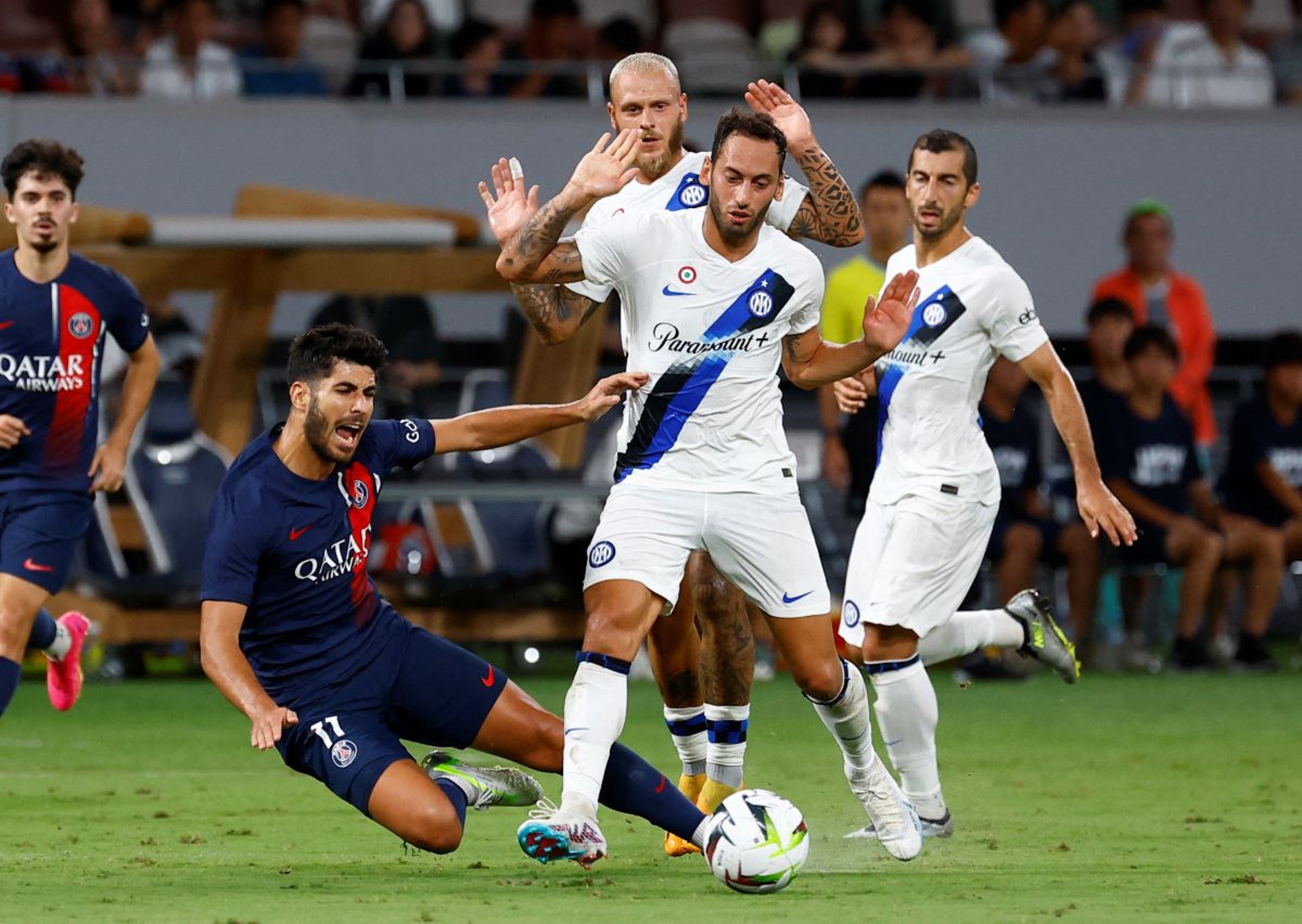 Laga uji coba antara Inter Milan vs PSG di tahun 2023 silam.