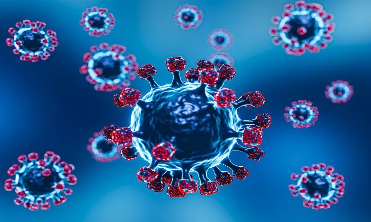 ilustrasi partikel virus Covid 19 (sumber: freepik)