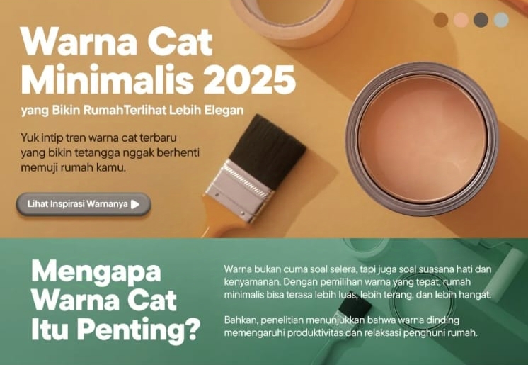Ilustrasi Cat untuk Rumah Minimalis (Blibli)