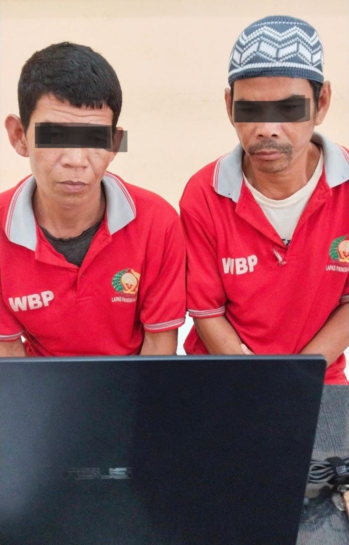 SIDANG: Dua terdakwa kasus pencurian kendaraan bermotor menjalani sidang Pengadilan Negeri Nanga Bulik, Kamis (19/6/2025). //Foto.Kejari Lamandau/Radar Sampit