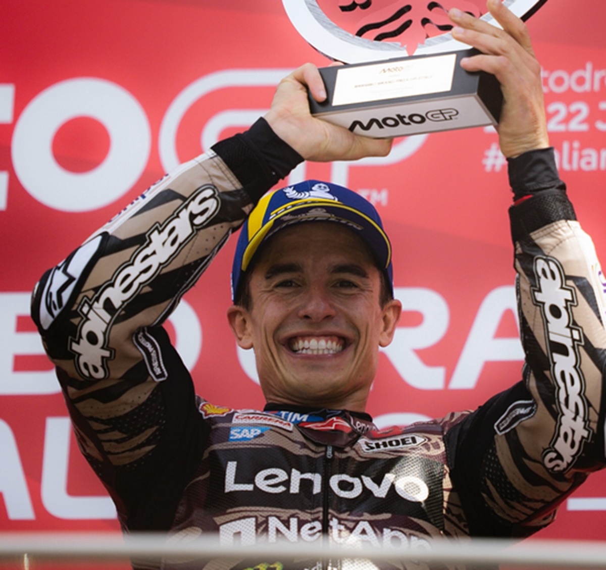 Marc Marquez saat menjuarai MotoGP di sirkuit Mugello Italia, baru-baru tadi.