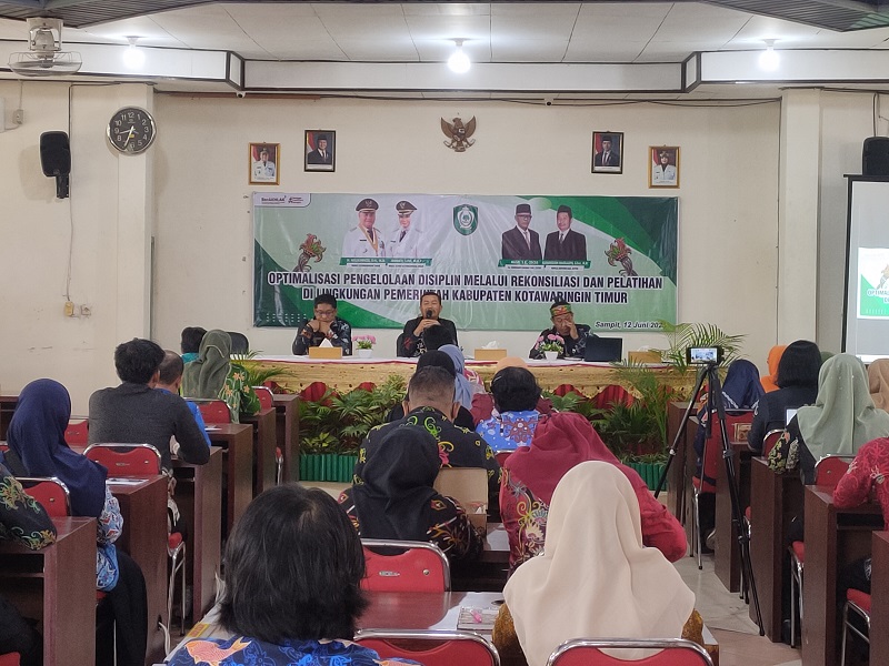 Pegawai ASN lingkup Pemkab Kotim mengikuti kegiatan optimis pengelolaan kedisiplinan yang digelar di Balai Diklat BKPSDM Kotim, baru-baru ini.