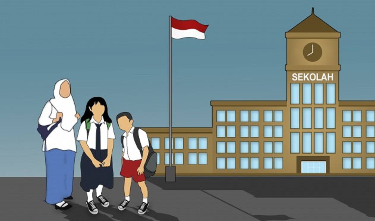 ilustrasi-murid sekolah dasar dan menengah