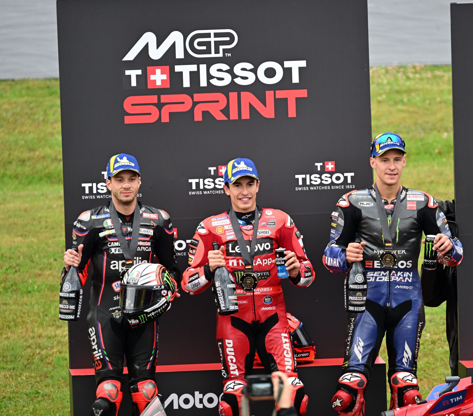 Para juara MotoGP 2025, di sirkuit Sachsenring, Jerman