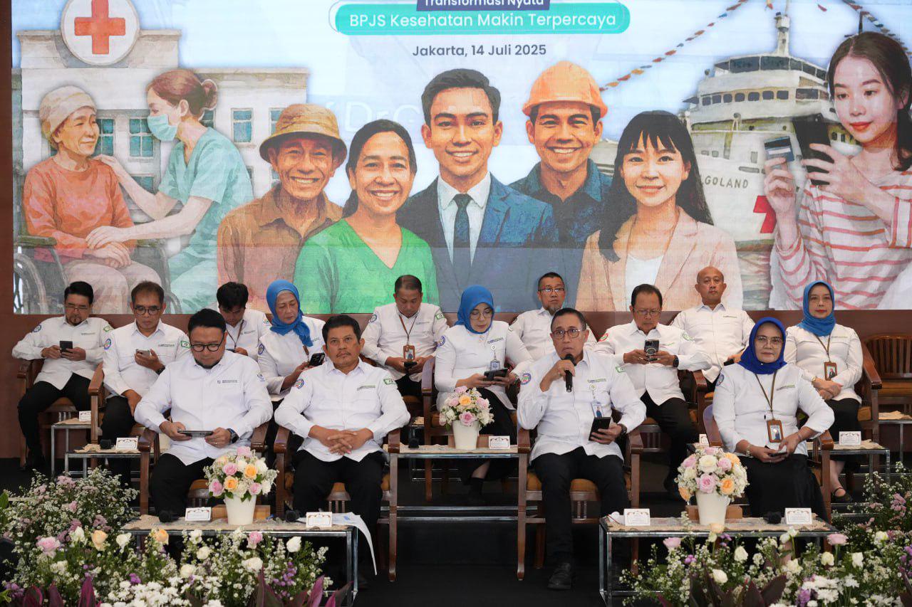 Direktur Utama BPJS Kesehatan Ali Ghufron Mukti dalam kegiatan Public Expose: Pengelolaan Program dan Keuangan BPJS Kesehatan Tahun 2024, Senin (14/07).