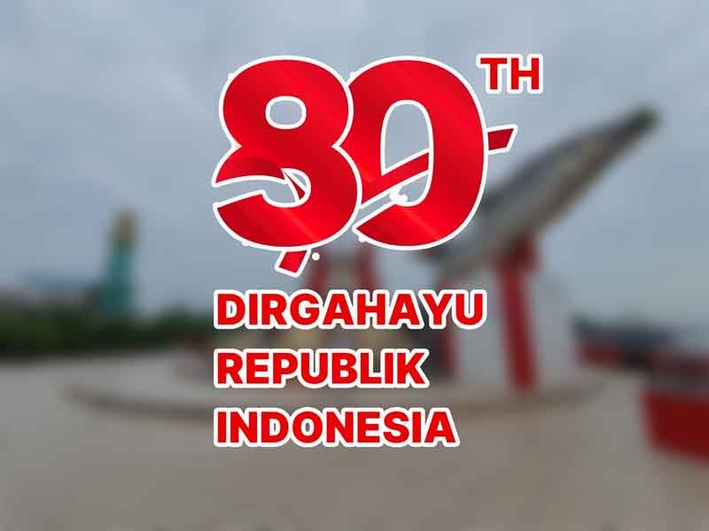 Ancang-ancang logo Hari Ulang Tahun ke-80 Kemerdekaan Republik Indonesia, sementara yang resminya belum rilis hingga saat ini. (Ilustrasi Usay Nor Rahmad for Radar Sampit)