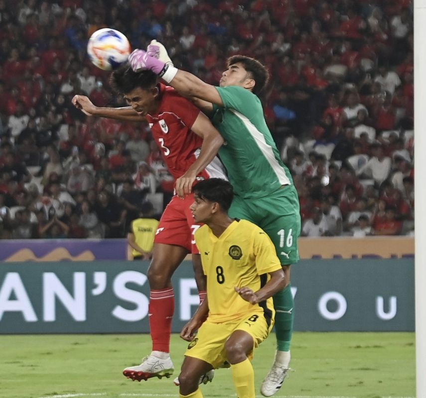 Laga antara Timnas Indonesia U23 vs Timnas Malaysia U23 di Piala AFF U23 2025.