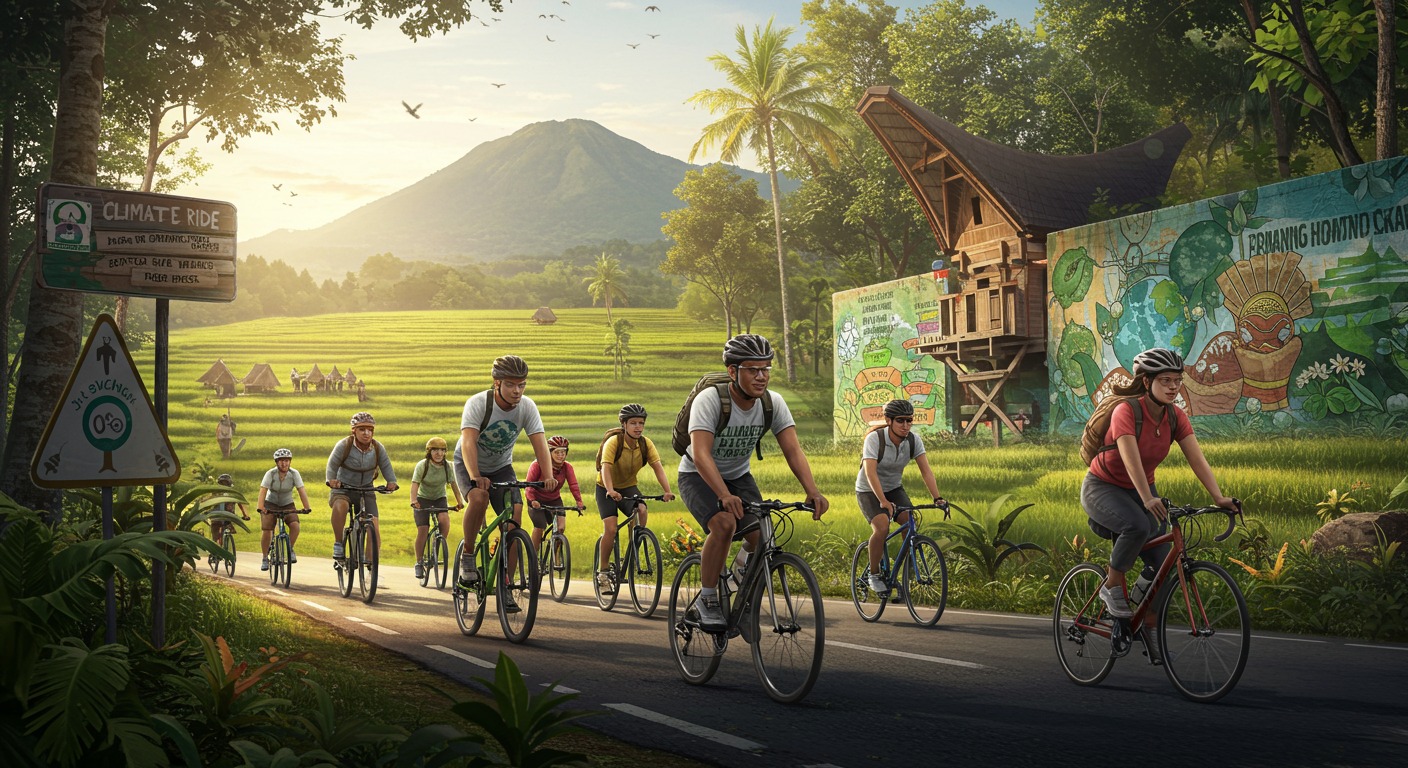 Ilustrasi Bersepeda (Akal Imitasi)