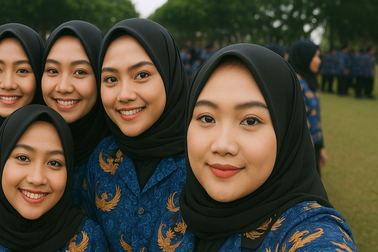 Ilustrasi wanita PNS Indonesia. (Dibuat dengan akal imitasi)