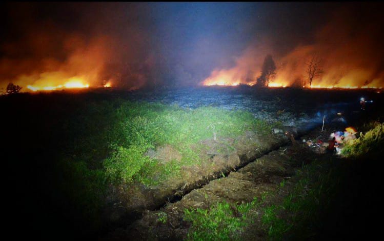 Kebakaran lahan yang terjadi di Kabupaten Kotawaringin Timur kemarau tahun lalu. (Dok. BPBD Kotim untuk Radar Sampit)