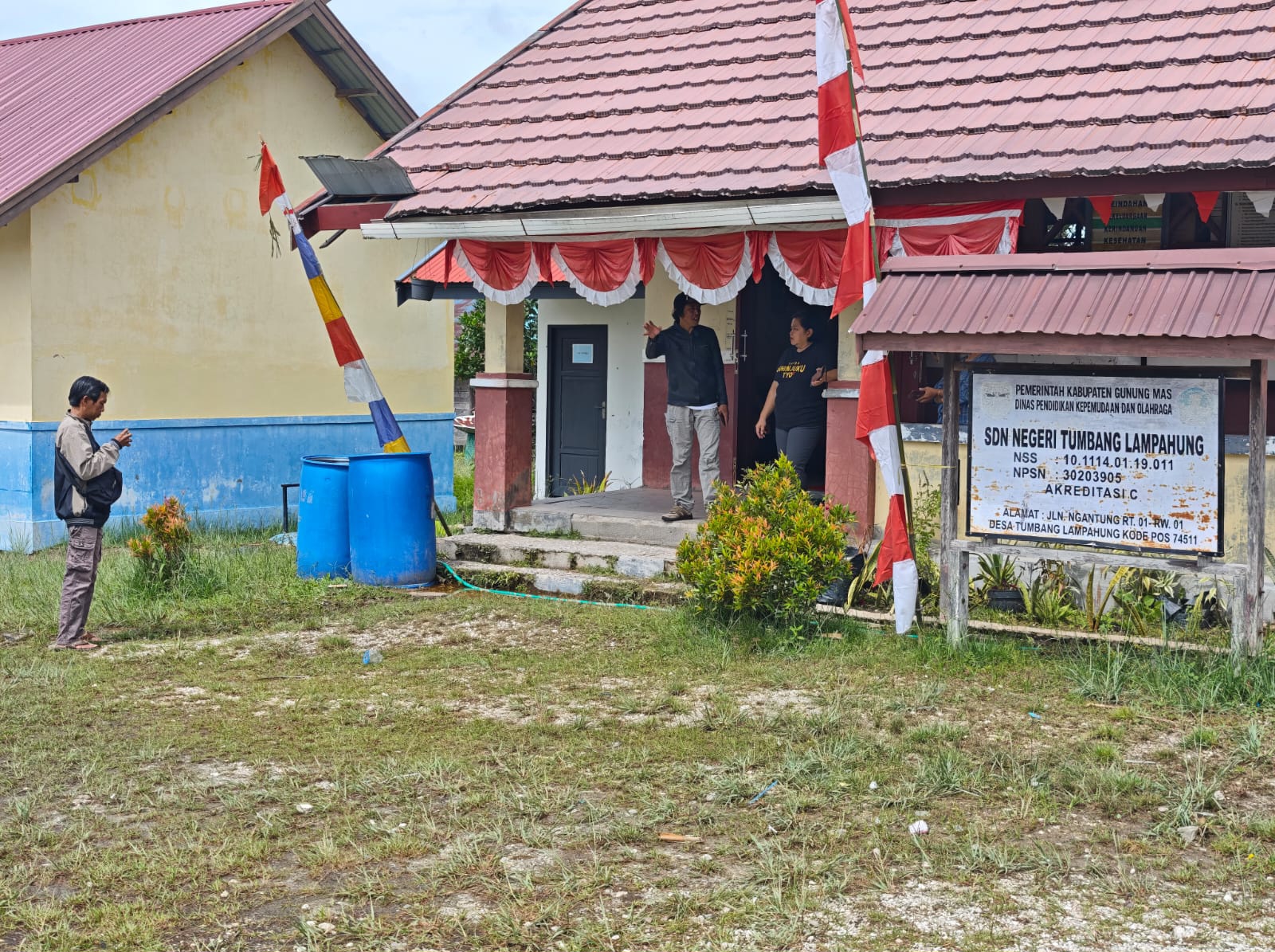 : Salah satu bangunan SDN Tumbang Lampahung, Kecamatan Kurun, Jumat (8/8).