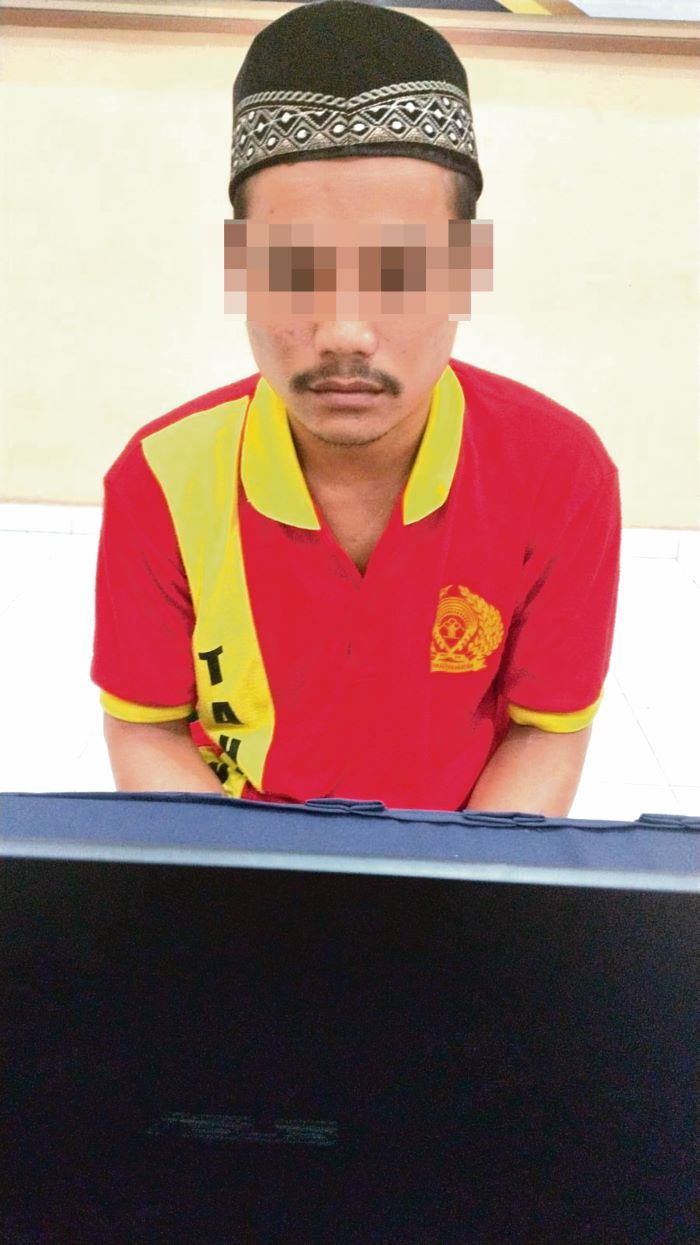 SIDANG: Dediy Saputro, terdakwa pengedar uang palsu menjalani sidang Pengadilan Negeri Nanga Bulik secara virtual. FOTO: KEJARI LAMANDAU/RADAR SAMPIT