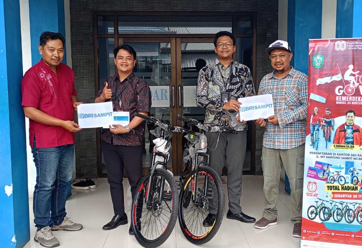 DUKUNGAN: Dukungan sponsor dari BRI Cabang Sampit.
