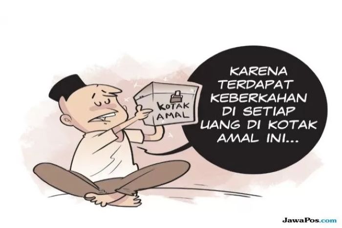 Ilustrasi pencurian kotak amal. (JawaPos.com)