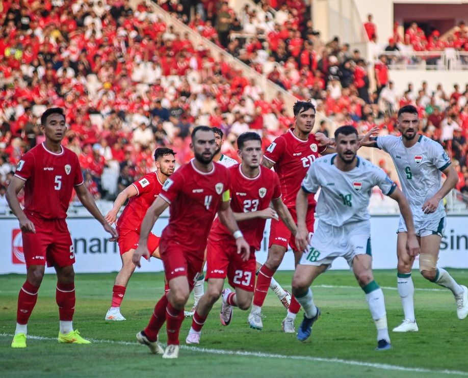 Pertemuan timnas Indonesia dan timnas Irak saat di awal kualifikasi Piala Dunia 2026.