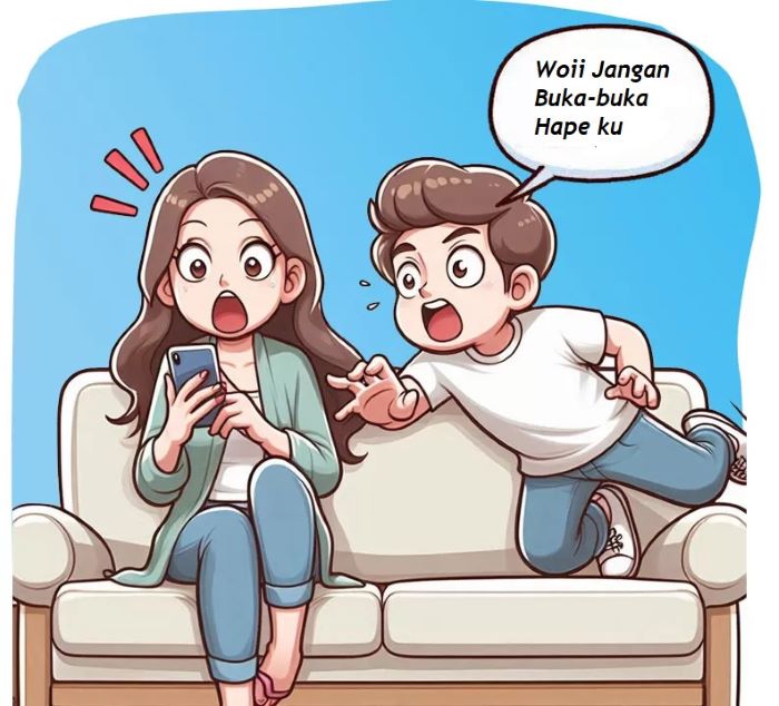 Ilustrasi rumah tangga Donwori dan Karin. (AI/ABDUL ROZAK/RADAR SURABAYA)