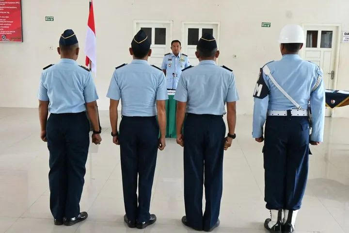 Suasana persidangan disiplin prajurit TNI AU di Mako Lanud Iskandar Pangkalan Bun, belum lama tadi.