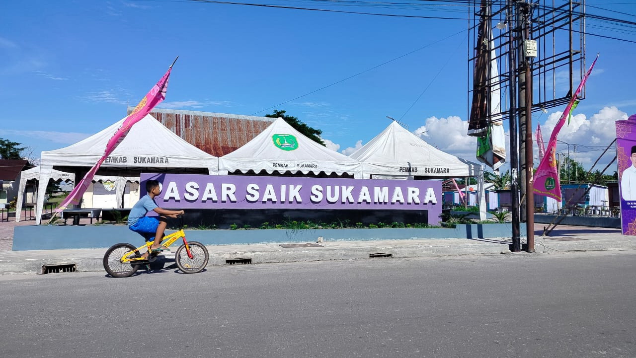 Kawasan Pasar Saik Sukamara yang akan ditata lebih baik lagi gagar pengunjung lebih nyaman.