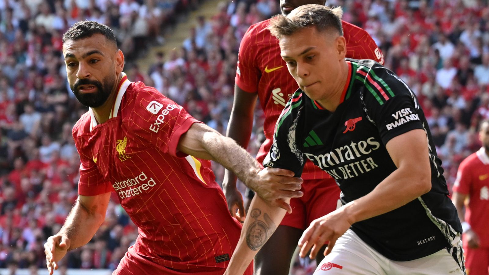 Pertemuan Liverpool dan Arsenal di Premier League musim lalu.