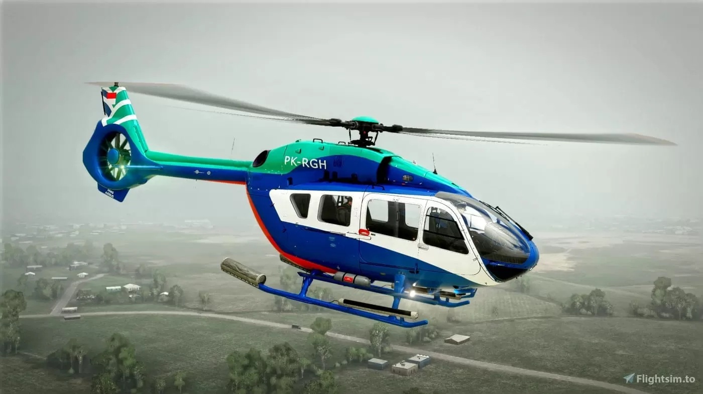 helikopter dengan kode registrasi PK-RGH milik Eastindo Air yang dikabarkan hilang kontak di Tanah Bumbu, Kalsel