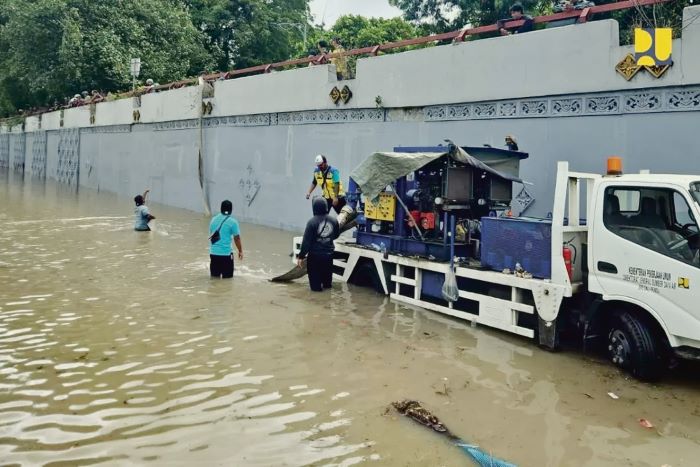 Kementerian Pekerjaan Umum (PU) turun tangan melakukan langkah tanggap darurat banjir di Bali. (Dok Kementerian Pekerjaan Umum)
