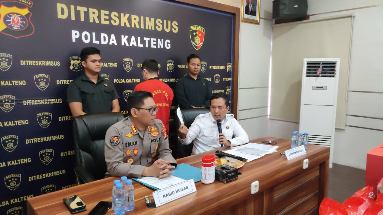 DITANGKAP: Direktorat Kriminal Khusus Polda Kalteng berhasil membongkar tindak pidana perlindungan konsumen. Satu pelaku berhasil ditangkap, berinisial DAW
