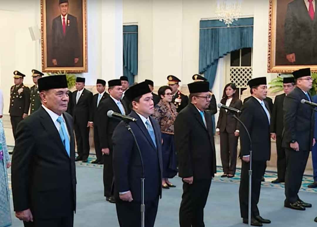 Pelantikan Menteri dan Wamen Kabinet Merah Putih Sisa Masa Jabatan 2024-2029, Rabu (17/9/2025). (Youtube Sekretariat Presiden)