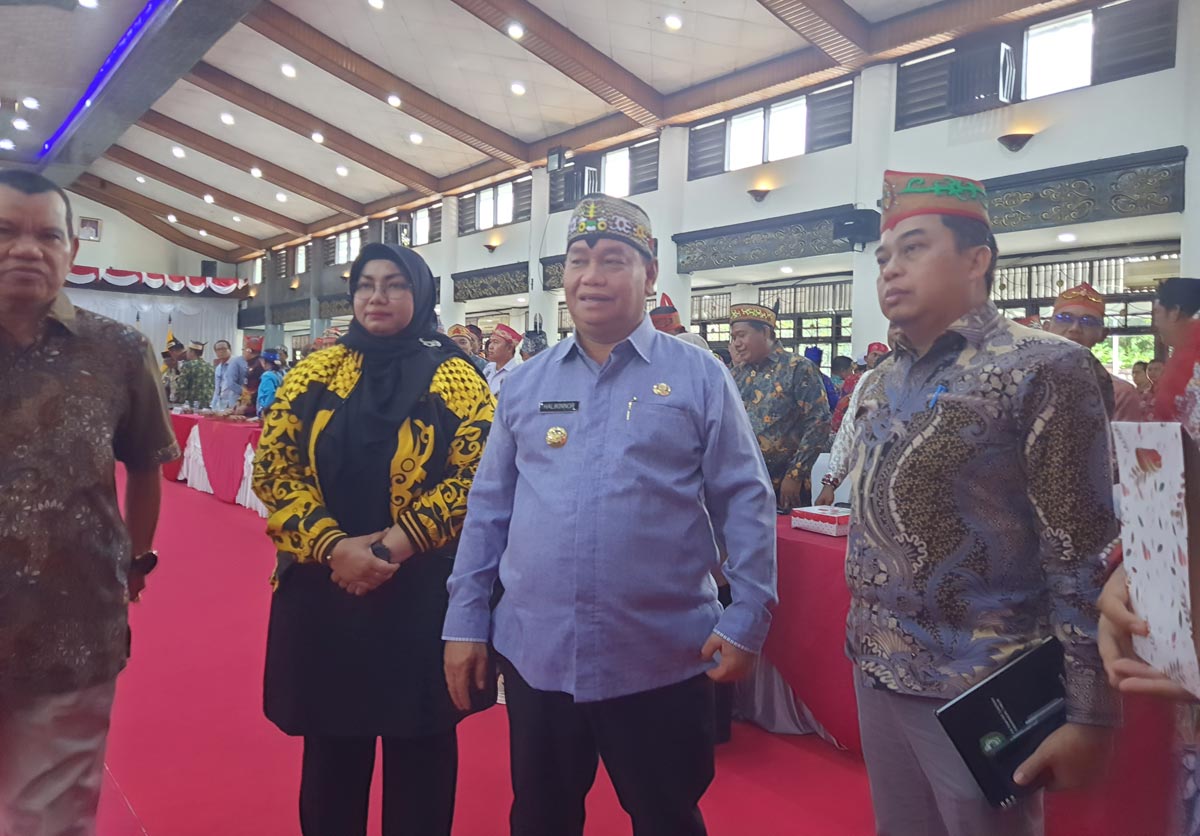 RAKOR: Bupati Kotim Halikinnor bersama Wabup Kotim Irawati dan Ketua DPRD Kotim Rimbun.