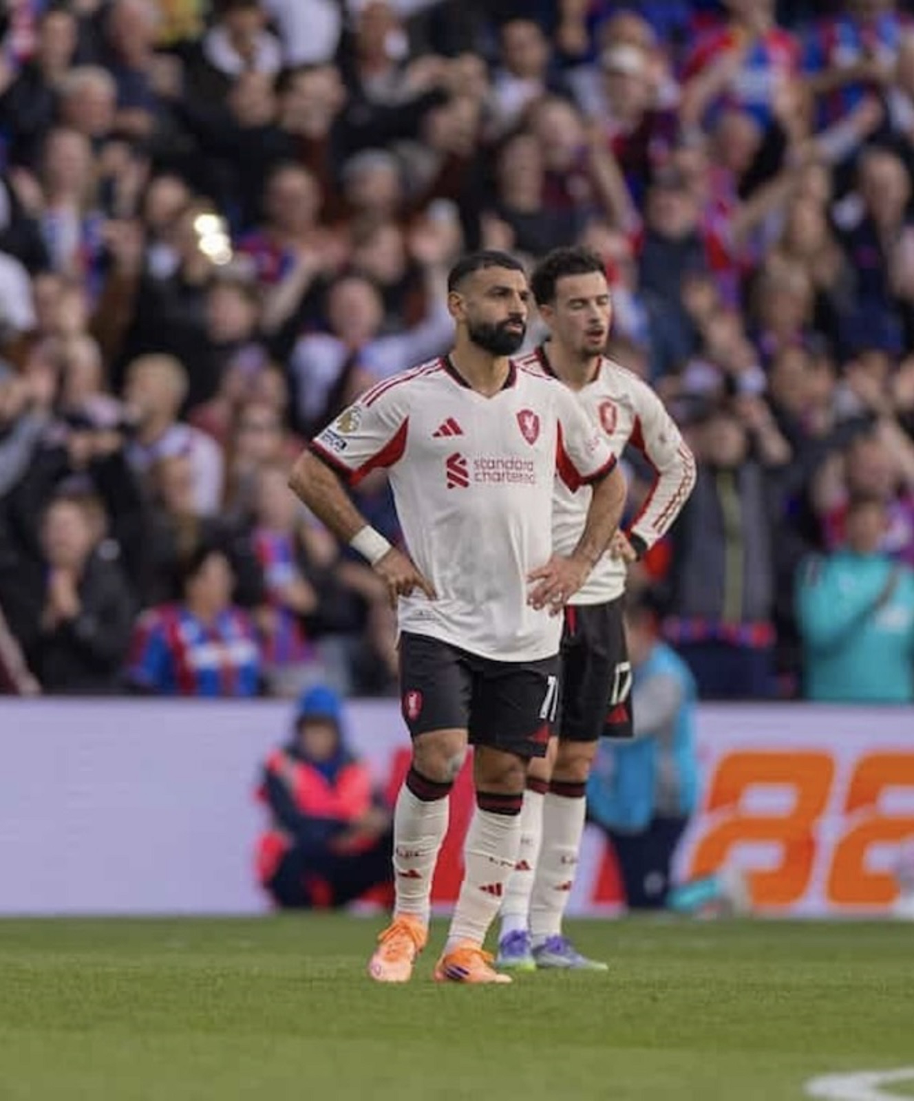 Ekspresi kekalahan pemain Liverpool di kandang Crystal Palace