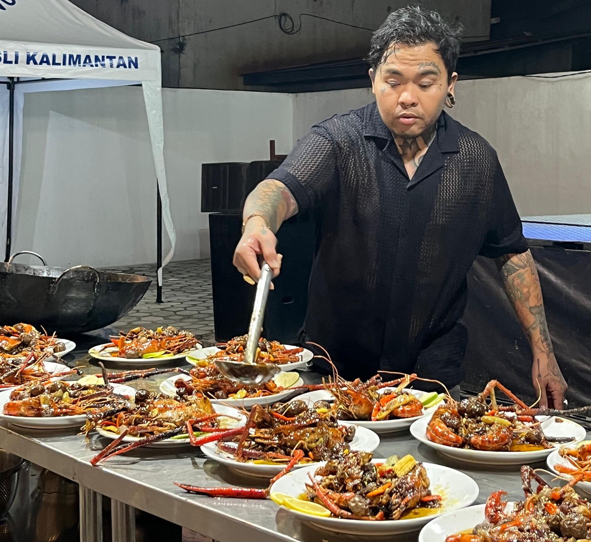 King Abdi  saat demo masak di acara Midtown Fest 2025, Sampit