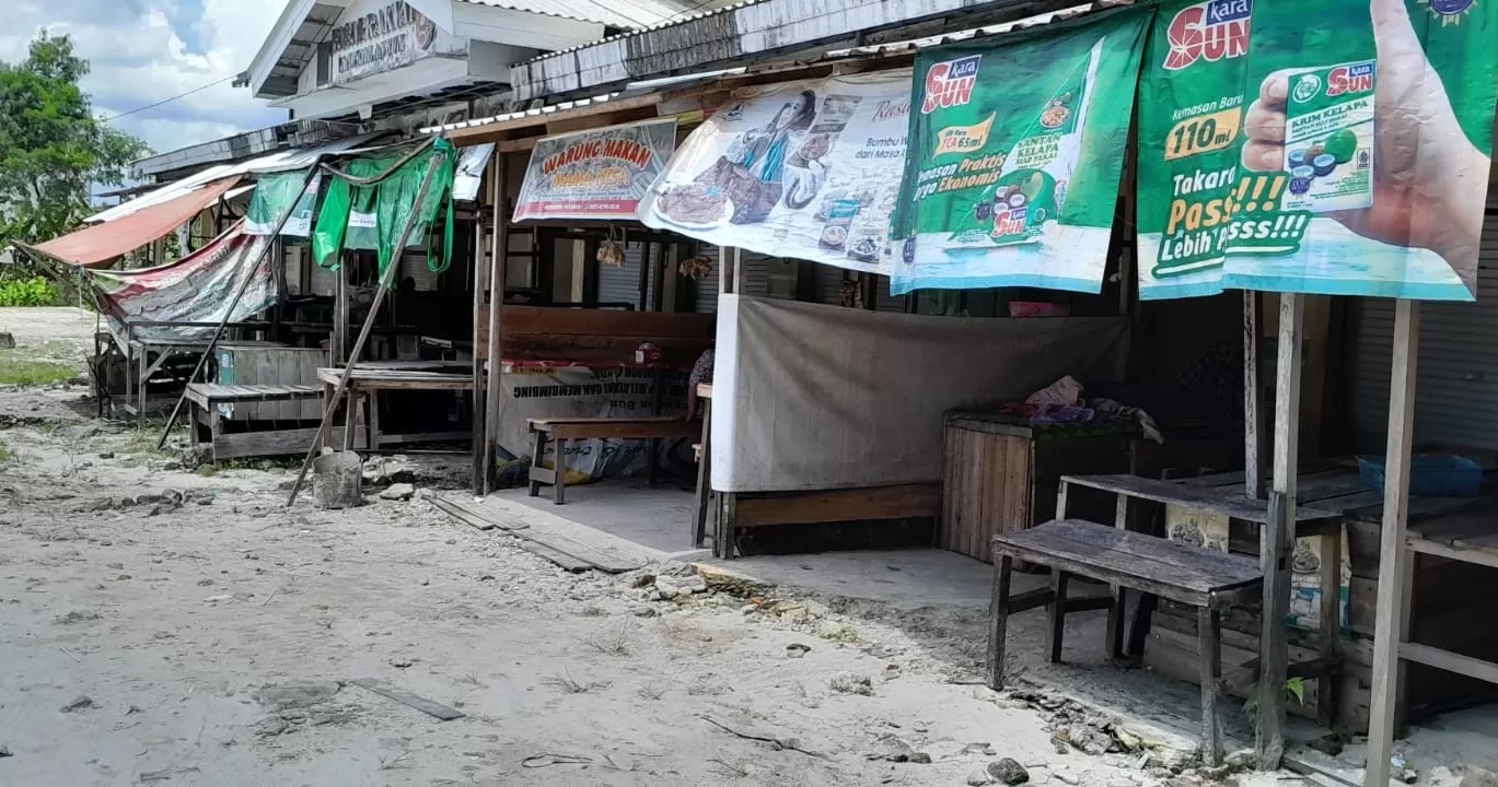 Kondisi pasar terlihat banyak yang tutup lantaran minimnya pengunjung yabg hadir di Pasar Palagan, Rabu (8/10/2025). (ist/kpg)