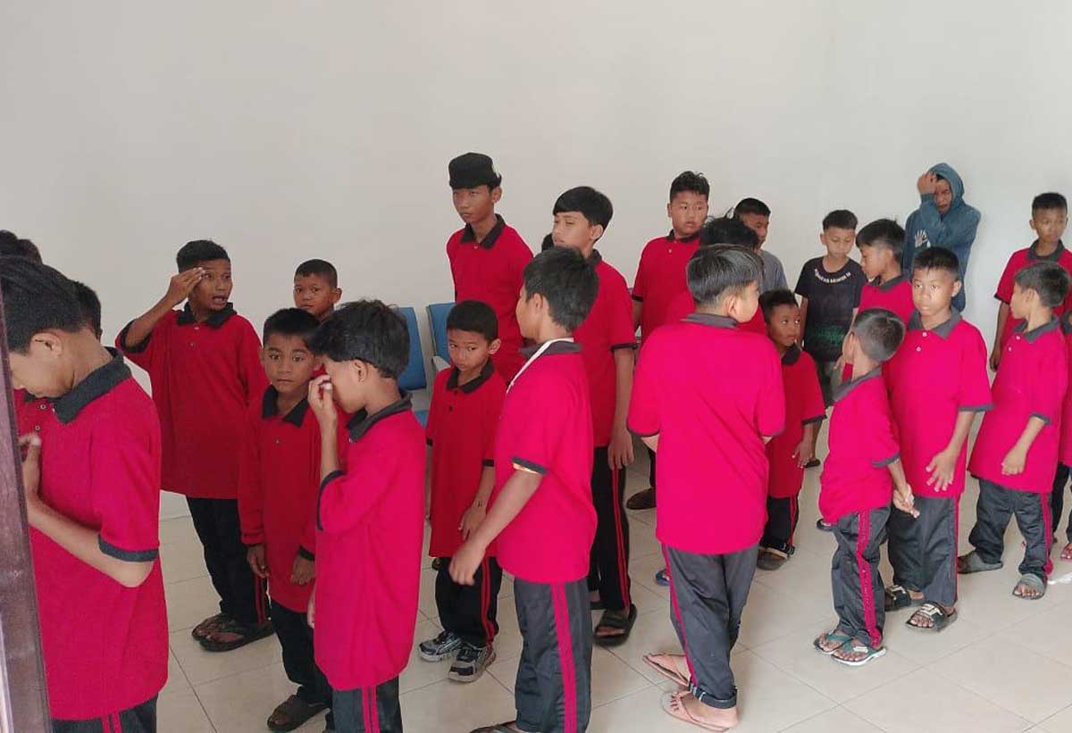 BERJUANG ADAPTASI: Siswa Sekolah Rakyat Terintegrasi (SRT) 55 Kotim saat mengikuti kegiatan.