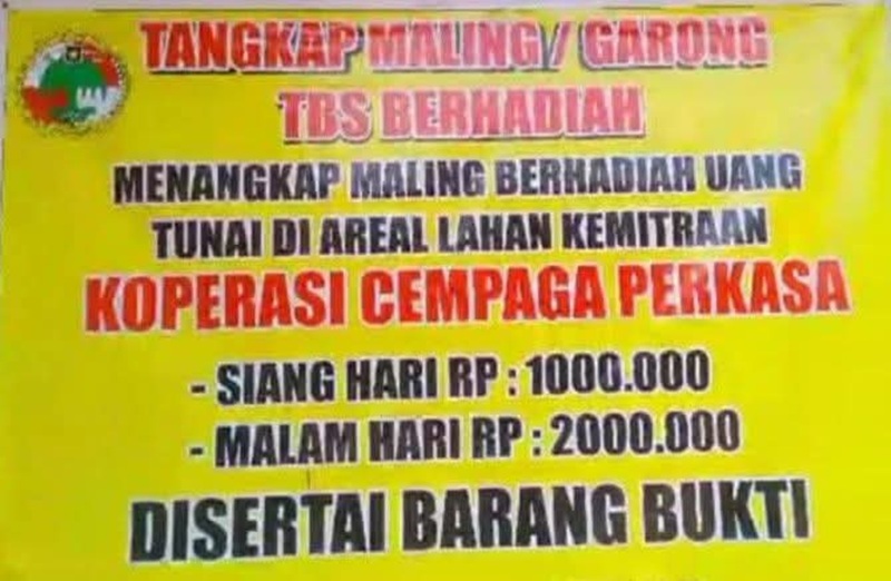 Postingan Sayembara Tangkap Maling Sawit Viral. (Facebook/Didi Syachwani)