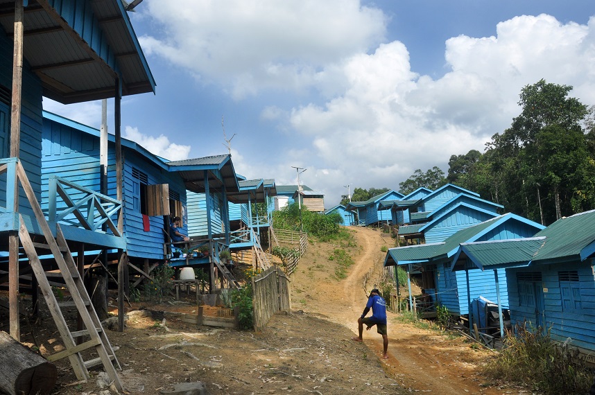 Pemukiman Komunitas Adat Terpencil (KAT) yang ada di Desa Lunuk Bagantung, Kecamatan Bukit Santuai, Kotim.