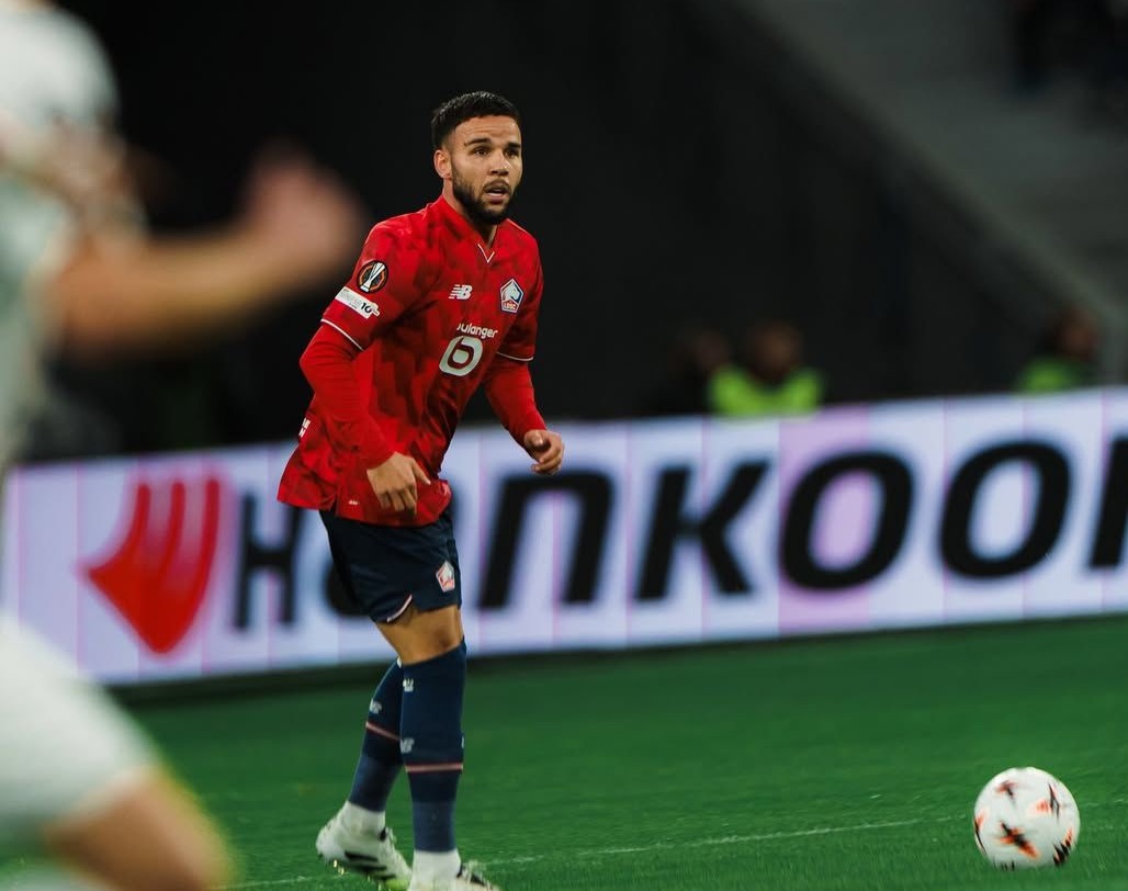 Bek timnas Indonesia Calvin Verdonk yang bermain untuk Lille, klub di liga utama Prancis.